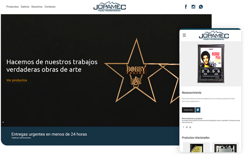 Servicio de Diseño UI/UX, Sitio web para Jopamec